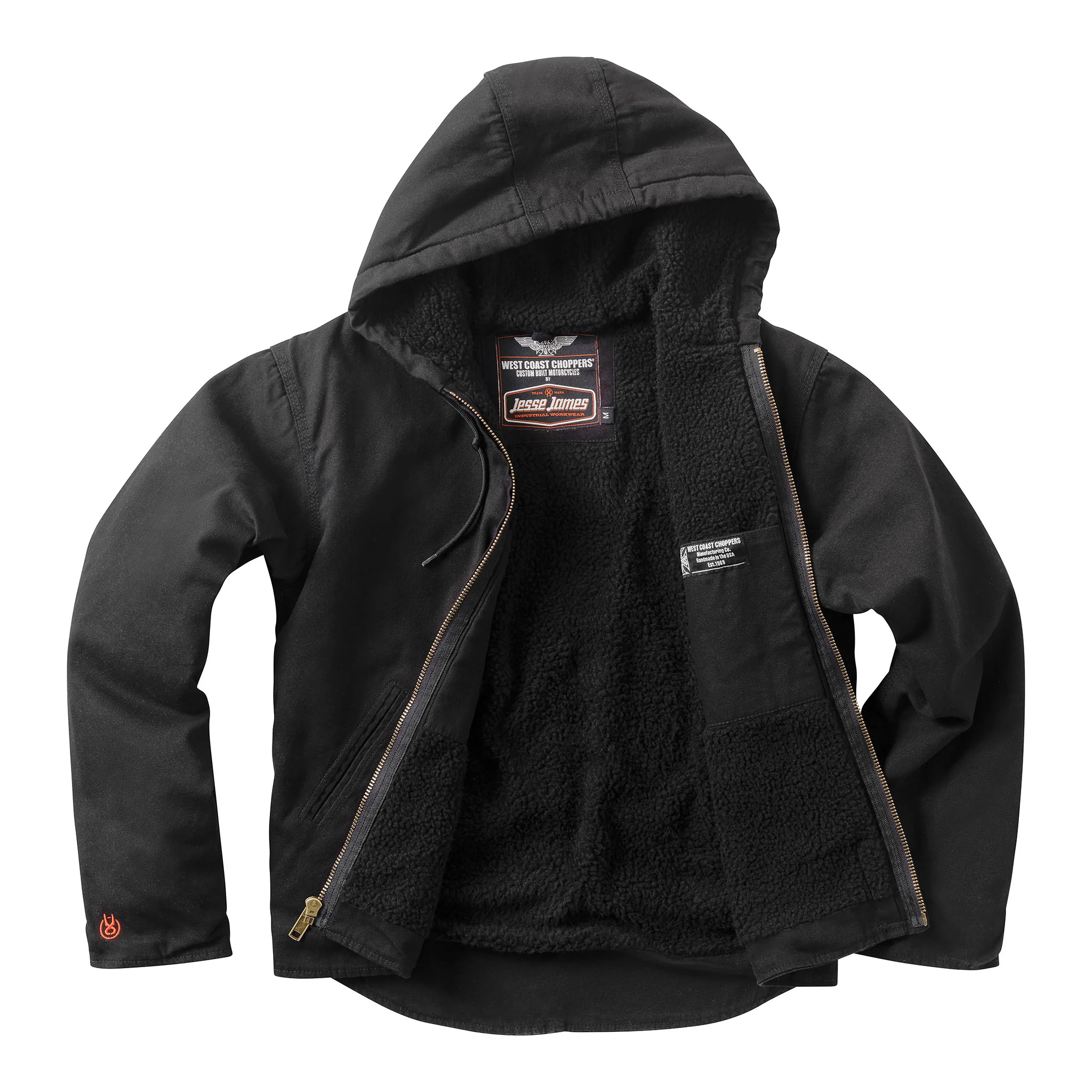 WCC SHERPA LINED HEAVY DUTY WORK JACKET - BLACK - Image 3