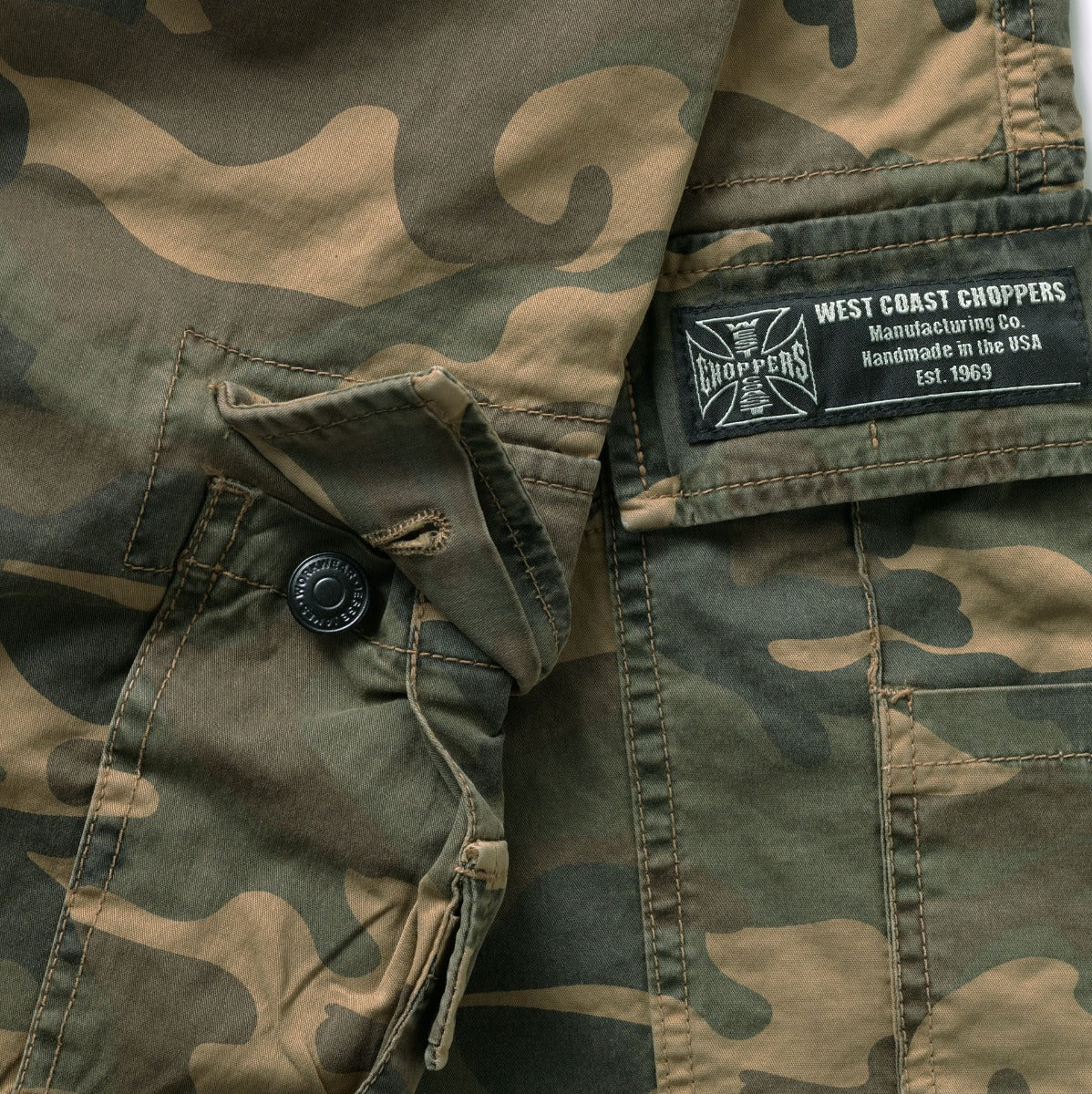 WCC CFL CARGO SHORTS - VINTAGE WOODLAND CAMO - Image 3