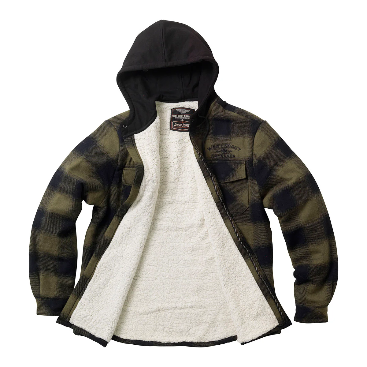 WCC HELL BENT FLANNEL JACKET - OLIVE/BLACK - Image 3