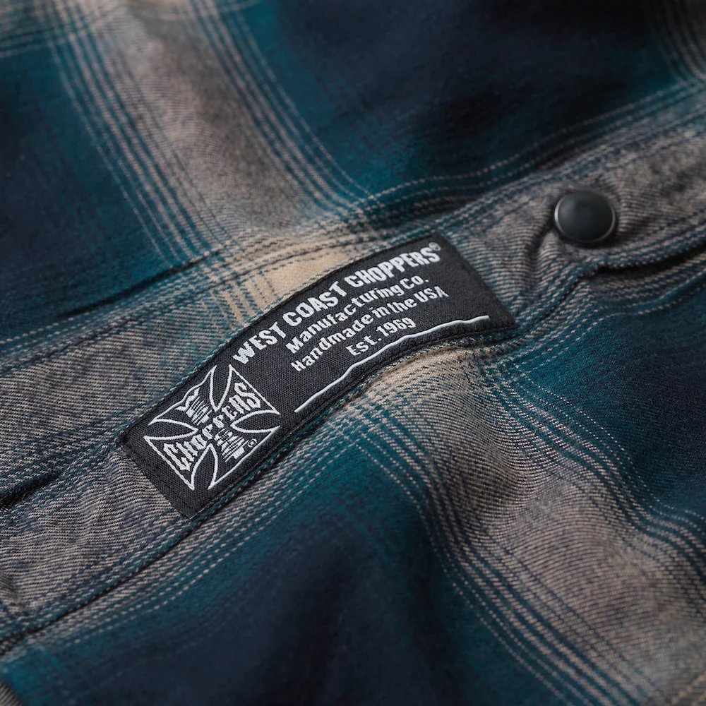 WCC OUTLAW FLANNEL - BLUE/BEIGE - Image 3