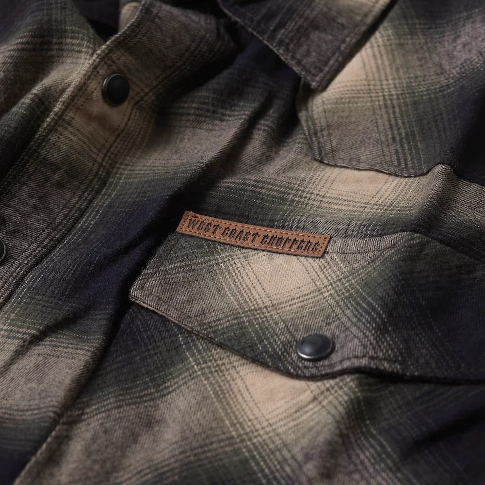 WCC OUTLAW FLANNEL - OLIVE/BEIGE - Image 3