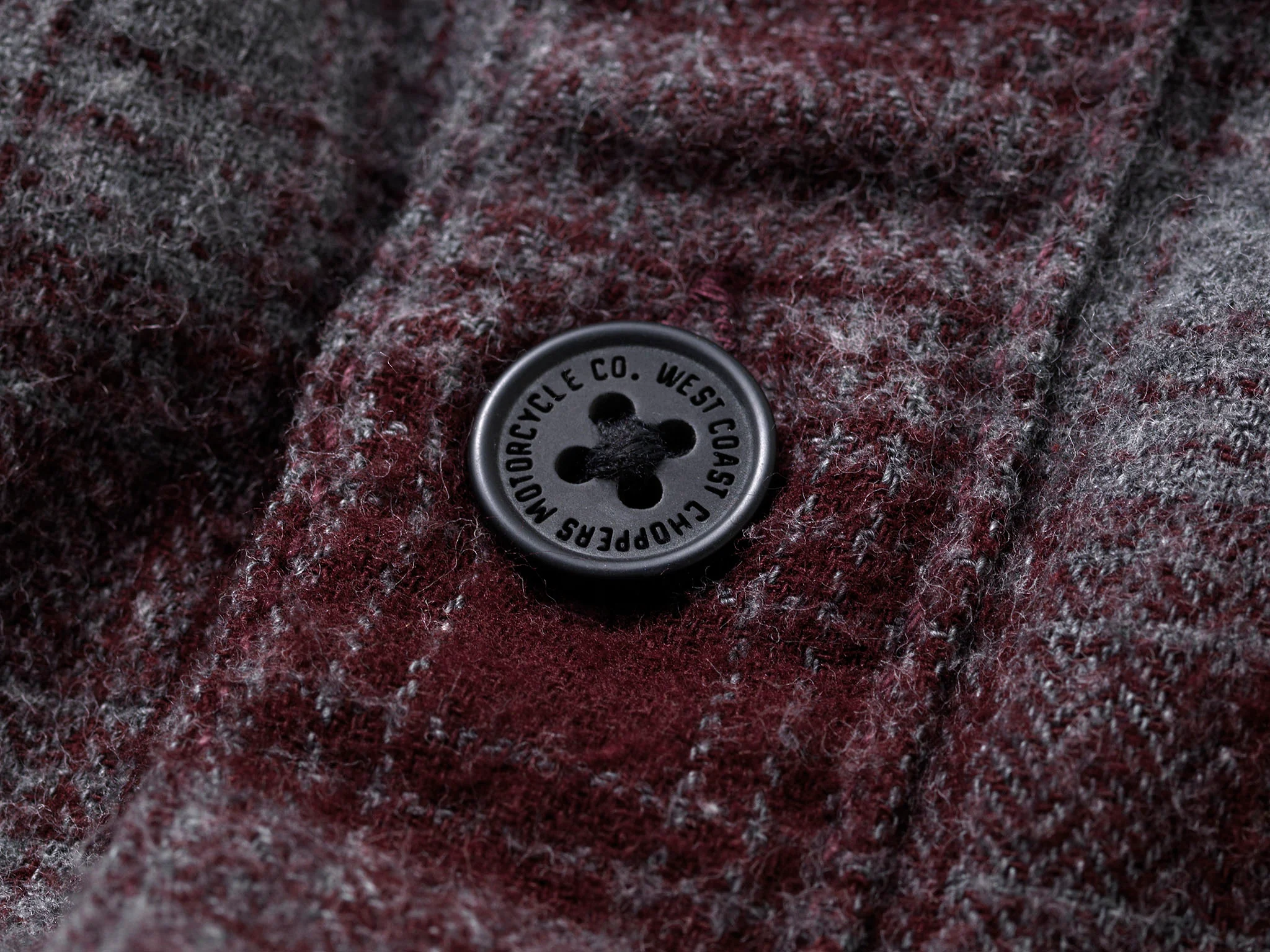 WCC RIGID FLANNEL - BURGUNDY/GREY - Image 3
