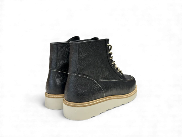 WCC RIGID LEATHER BOOTS - TUMBLE BLACK - Image 3