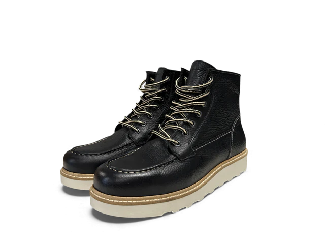 WCC RIGID LEATHER BOOTS - TUMBLE BLACK - Image 4