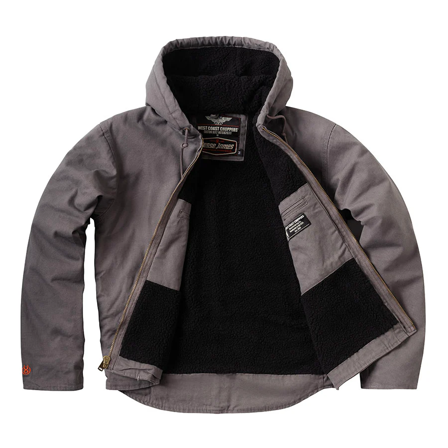 WCC SHERPA LINED HEAVY DUTY WORK JACKET - CHARCOAL - Image 3