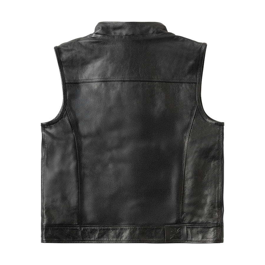 WCC x 13 1/2 Dominator Leather Riding Vest - Black - Image 4