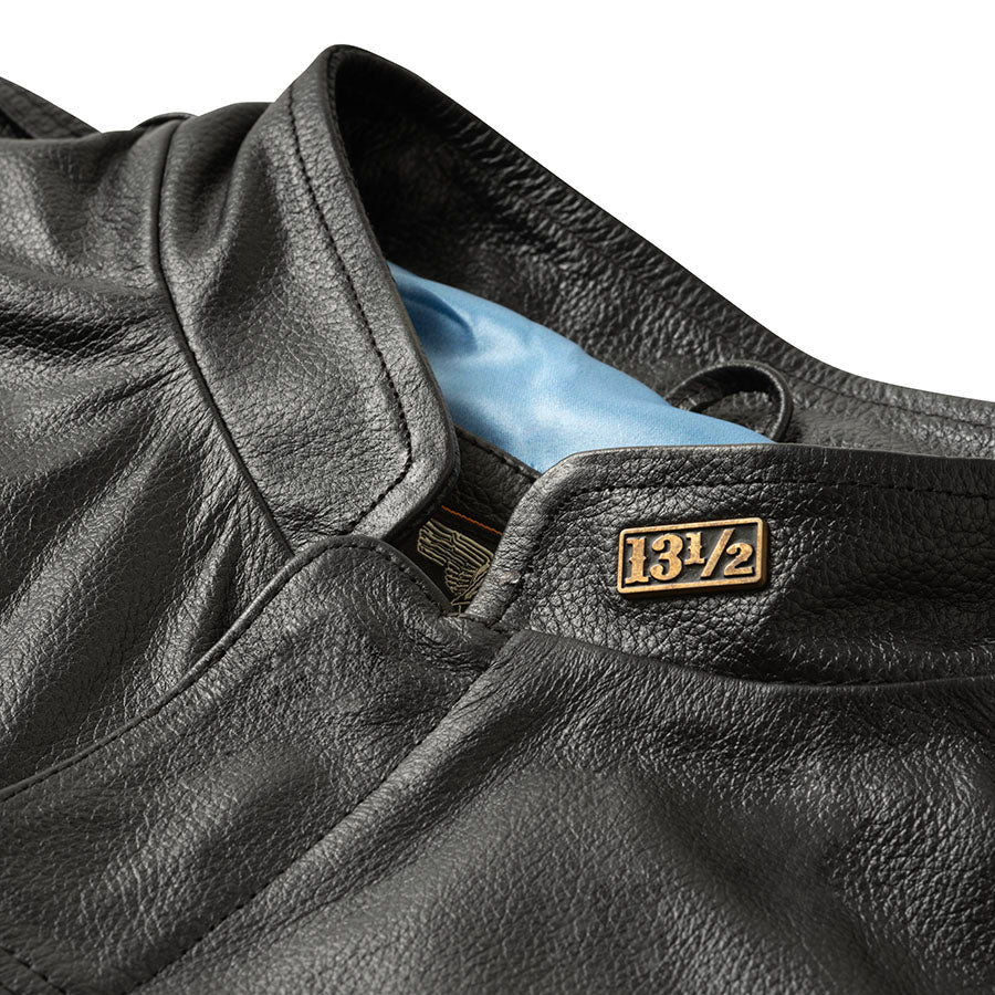WCC x 13 1/2 Dominator Leather Riding Vest - Black - Image 6